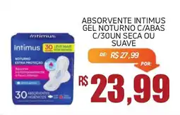 Economart Atacadista Absorvente intimus gel noturno c/abas c/30un seca ou suave oferta