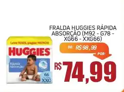 Economart Atacadista Fralda huggies rápida absorção oferta