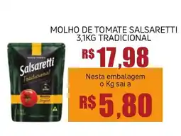 Economart Atacadista molho de tomate salsaretti tradicional oferta
