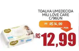 Economart Atacadista toalha umedecida mili love care oferta