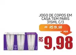 Economart Atacadista jogo de copos em casa tem paris oferta