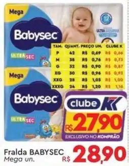 Komprao Atacadista Fralda babysec mega un. oferta