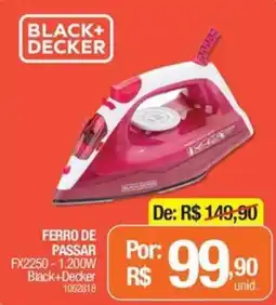 Milium Ferro de passar fx2250 - 1.200w black+decker oferta