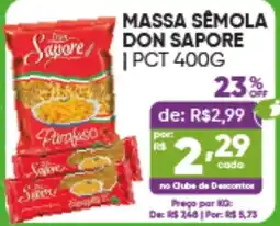 Pais e Filhos Supermercados Massa sêmola don sapore oferta