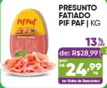 Pais e Filhos Supermercados Presunto fatiado pif paf oferta