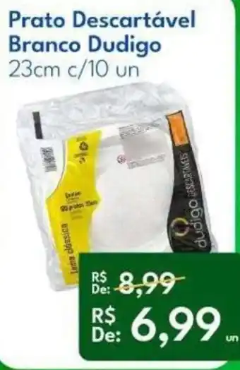 Prato descartável branco dudigo