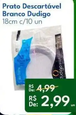 Supermercados Baklizi Prato Descartável Branco Dudigo oferta
