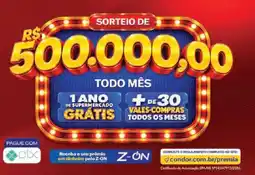 Supermercados Condor sorteio de r$ 500.000,00 oferta