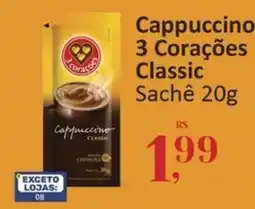Supermercados Jau Serve Cappuccino 3 Corações Classic oferta