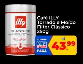 Café illy torrado e moído filter clássico
