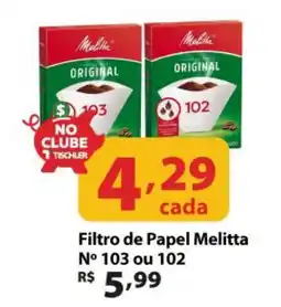 Supermercados Tischler Filtro de Papel Melitta oferta