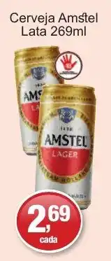 Supermercados Rod e Raf Cerveja Amstel Lata oferta