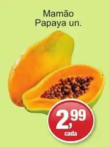 Supermercados Rod e Raf Mamão papaya un. oferta