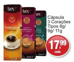 Supermercados Rod e Raf Cápsula 3 Corações oferta