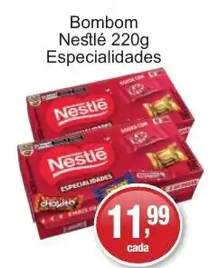 Supermercados Rod e Raf Bombom Nestlé 220g Especialidades oferta