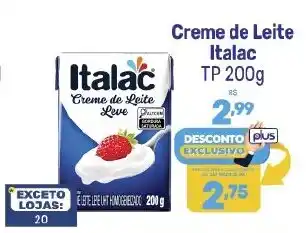 Supermercados Jau Serve Creme de Leite Italac oferta