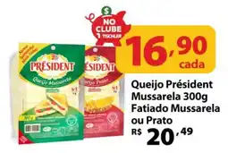 Supermercados Tischler Queijo President Mussarela Fatiado ou Prato oferta