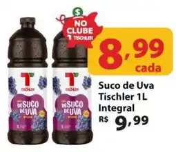 Supermercados Tischler Suco de Uva Tischler 1L Integral oferta