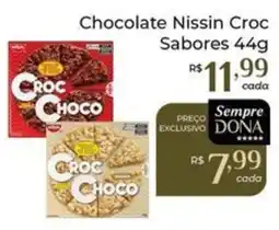 Dona de Casa Chocolate nissin croc sabores oferta