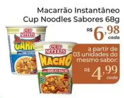 Dona de Casa Macarrão instantâneo cup noodles sabores oferta