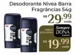 Dona de Casa Desodorante Nivea Barra Fragrâncias oferta