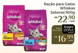 Dona de Casa Ração para Gatos Whiskas Sabores oferta