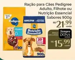 Dona de Casa Ração para Cães Pedigree Adulto, Filhote ou Nutrição Essencial oferta