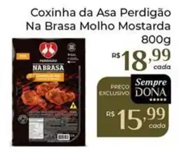 Dona de Casa Coxinha da Asa Perdigão Na Brasa Molho Mostarda oferta