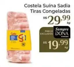 Dona de Casa Costela Suína Sadia Tiras Congeladas oferta