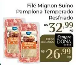 Dona de Casa Filé Mignon Suíno Pamplona Temperado Resfriado oferta
