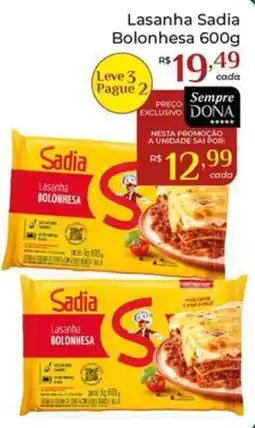 Dona de Casa Lasanha bolonhesa oferta