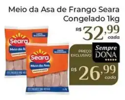 Dona de Casa Meio da Asa de Frango Seara oferta