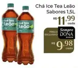 Dona de Casa Chá ice tea leão sabores oferta