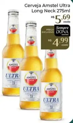 Dona de Casa Cerveja Amstel Ultra Long Neck oferta