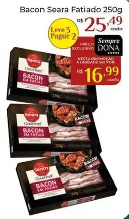 Dona de Casa Bacon seara fatiado oferta