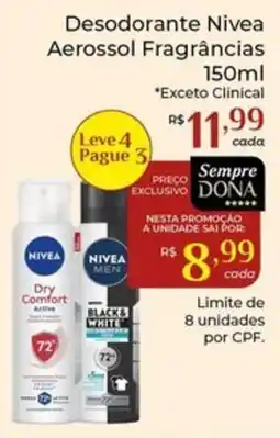 Dona de Casa Desodorante nivea aerossol fragrâncias oferta