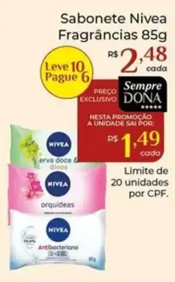 Dona de Casa Sabonete nivea fragrâncias oferta