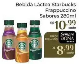 Dona de Casa Bebida Láctea Starbucks Frappuccino Sabores oferta