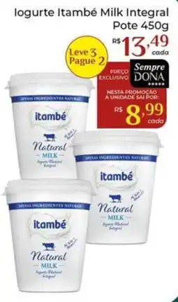 Dona de Casa logurte itambé milk integral oferta
