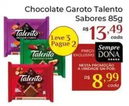 Dona de Casa Chocolate Garoto Talento Sabores oferta