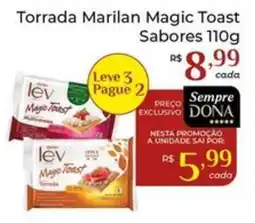 Dona de Casa Torrada marilan magic toast sabores oferta