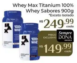 Dona de Casa Whey max titanium 100% whey sabores oferta