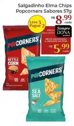 Dona de Casa Salgadinho Elma Chips Popcorners Sabores oferta