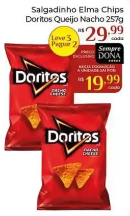 Dona de Casa Salgadinho elma chips doritos queijo nacho oferta