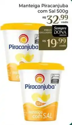 Dona de Casa Manteiga piracanjuba com sal oferta