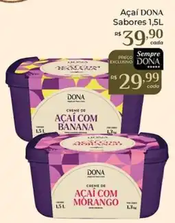Dona de Casa Creme de açaí com banana oferta