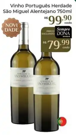 Dona de Casa Vinho Português Herdade São Miguel Alentejano oferta