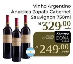 Dona de Casa Vinho Argentino Angelica Zapata Cabernet Sauvignon oferta
