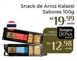 Dona de Casa Snack de Arroz Kalassi Sabores oferta
