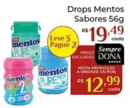 Dona de Casa Drops Mentos Sabores oferta